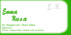 emma musa business card